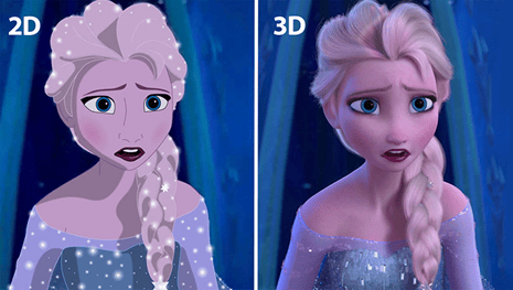 2d and 3d comparison